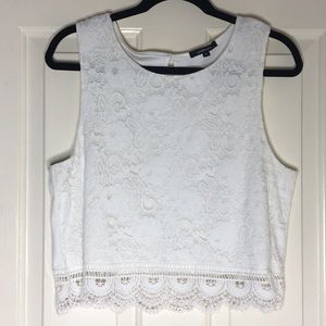 Sleeveless Embroidered Ivory Blouse💕